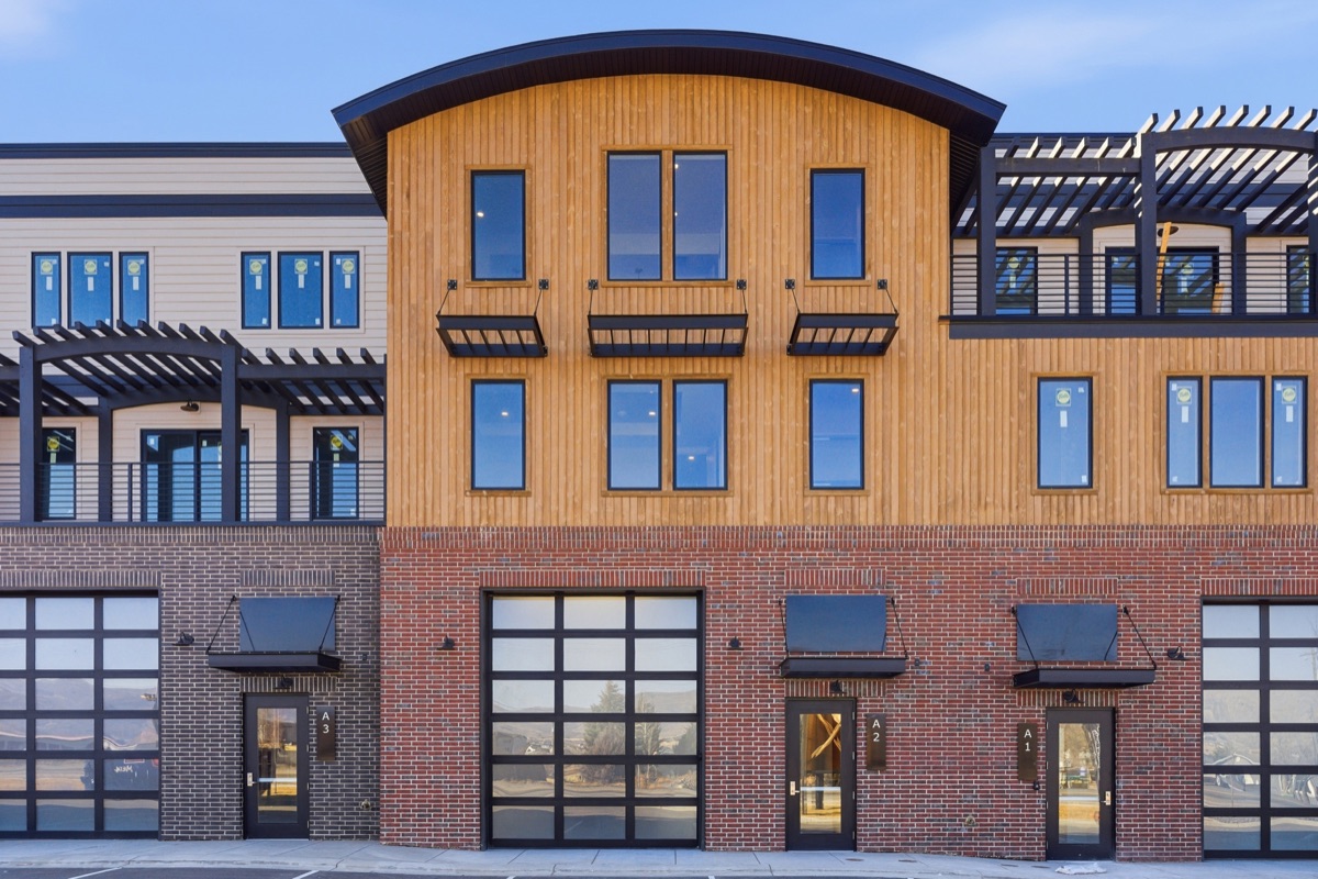 Commercial flex-space building under construction by Bell Mountain Builders