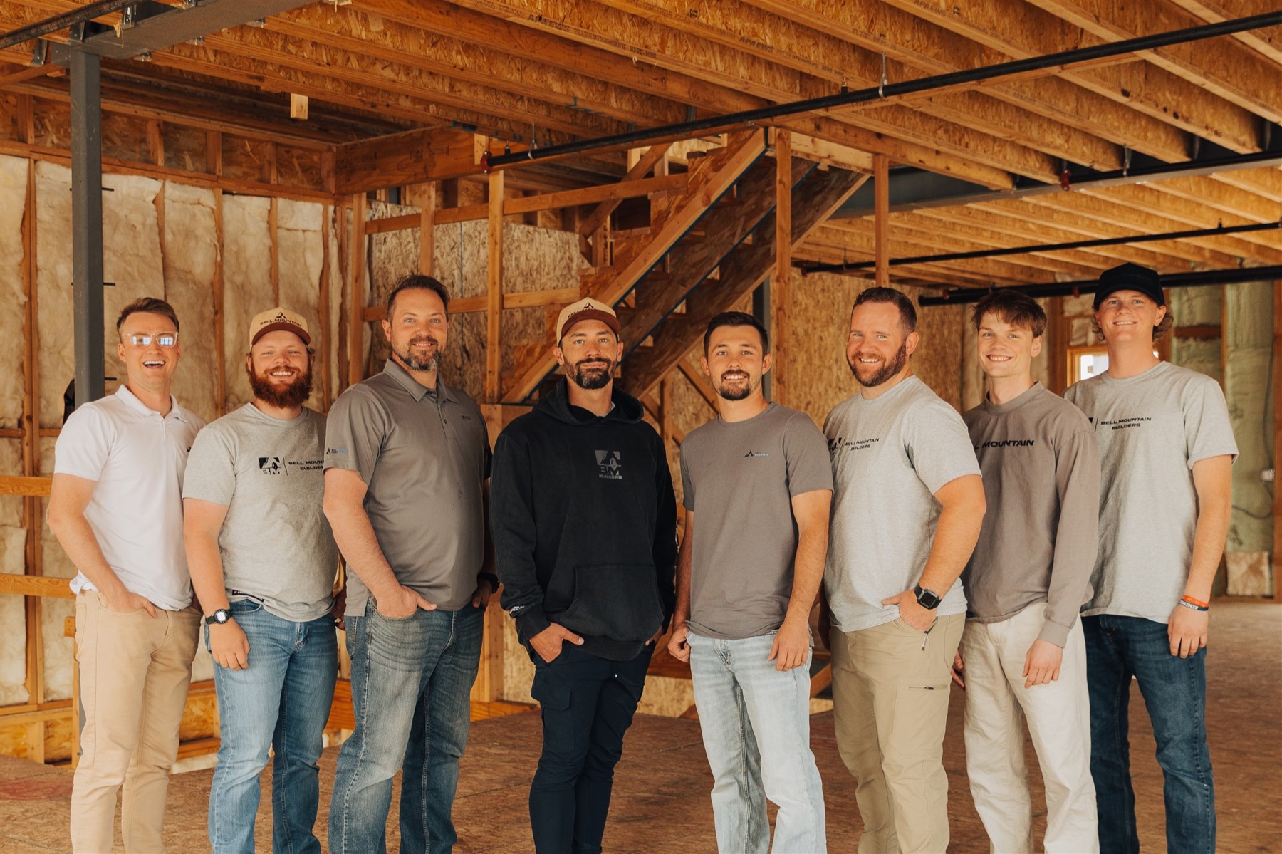 The Bell Mountain Builders team on site